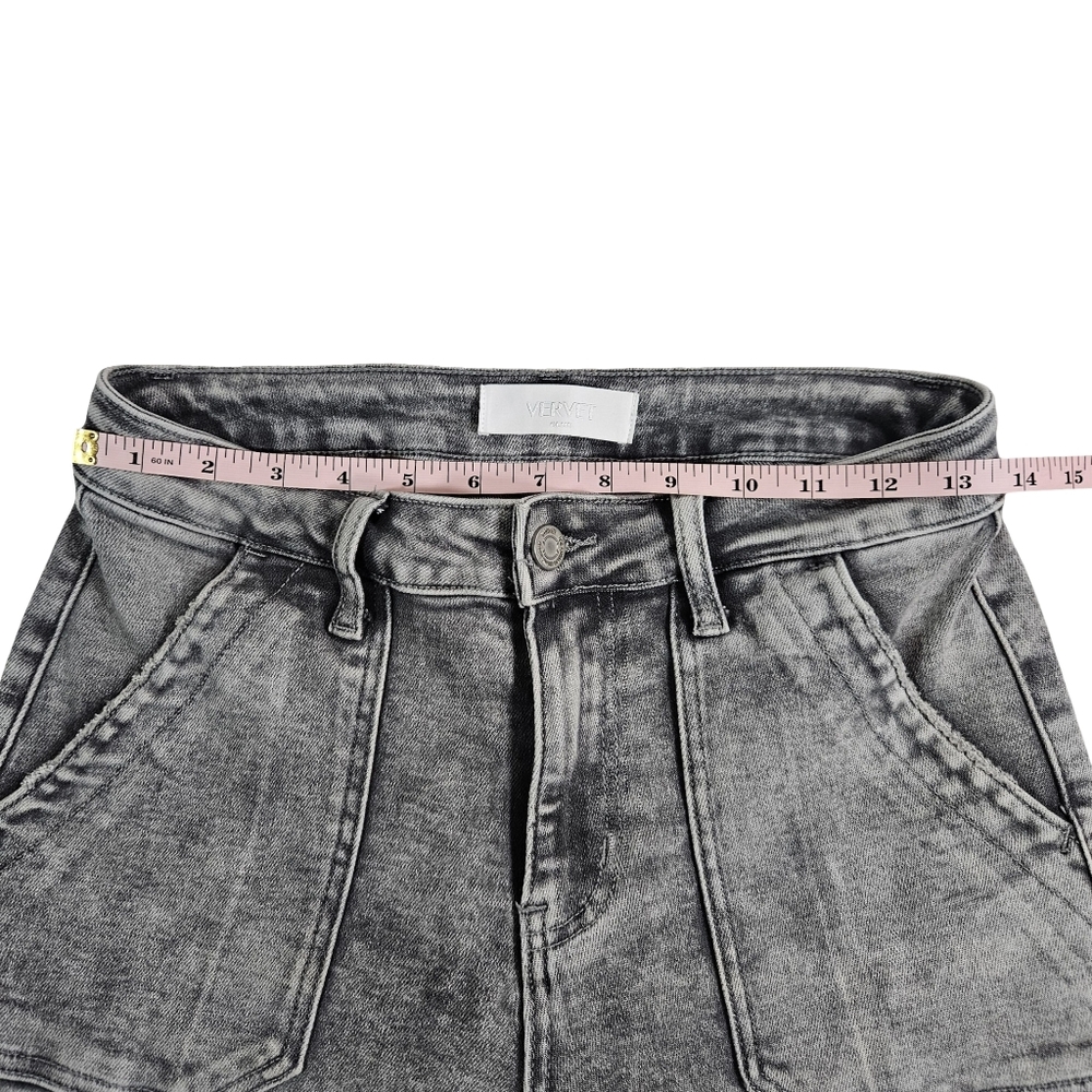 Vervet Distressed Wash Cargo Pants, Distressed Grey, Size 26 - Picture 11 of 14